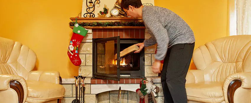 Rusted Metal Fireplace Restoration in Lee's Summit, Missouri